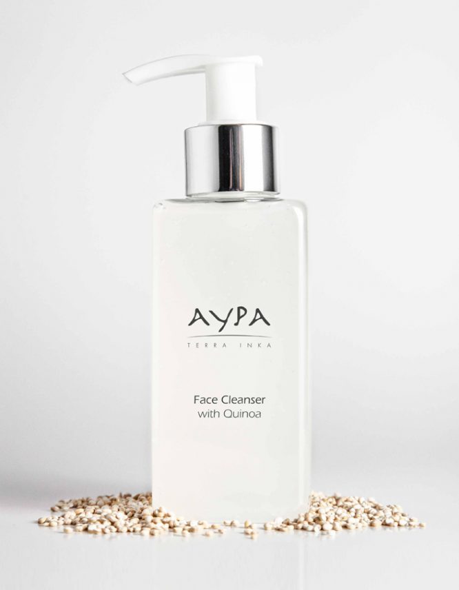 This is a gel cleanser with Quinoa. It respects the skin's natural barrier.